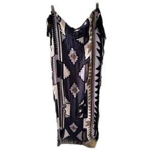 Unbranded Lightweight Southwestern Native American Navaho Fringe Scarf Shawl